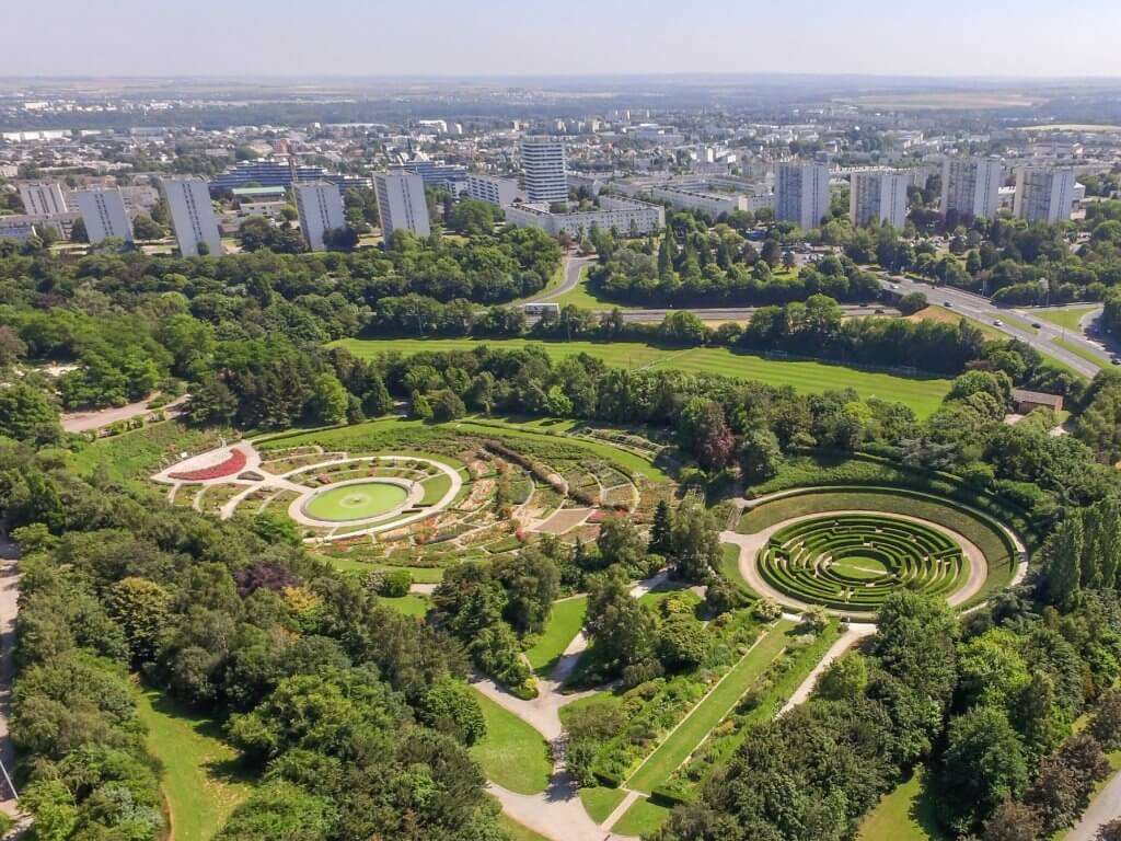 Luchtfoto van Parc la Coline aux Oiseaux