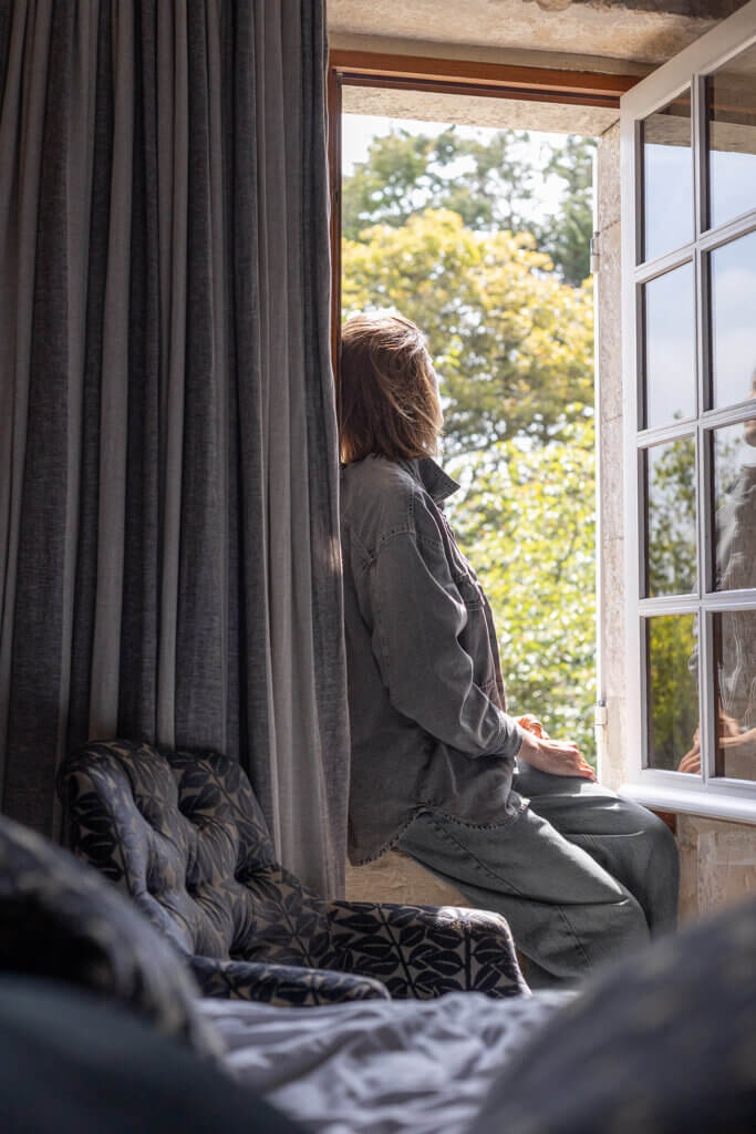 Top room with view of the gardens of the Hotel Ferme de la Ranconniere